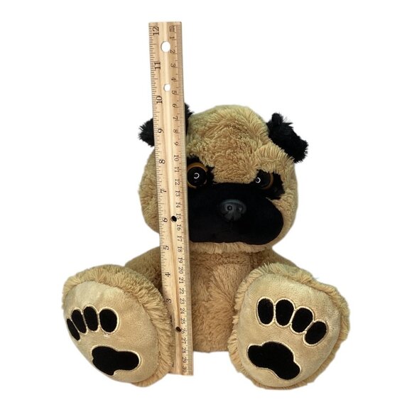 Aurora‎ World Pug Plush Toy Dog 10” Stuffed Animal Beige & Black Soft Cuddly Dog - Picture 2 of 5